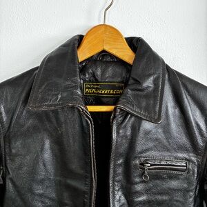 Women's Motorcycle Jacket Brown Custom Made Film Jacket Cowhide Leather XS